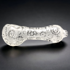 BIIGO Glass By Lookah - 5.5" Sand Blasted Motorific Art Hand Pipe - [YD-6]